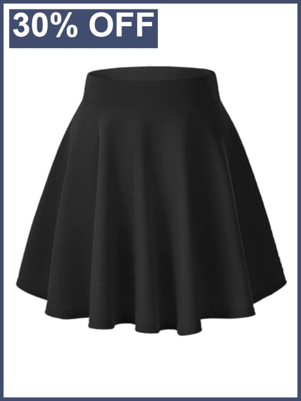 Women's Stretchy Flared Casual Mini Skater Skirt A-Line Versatile